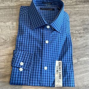 Tommy Hilfiger Blue  Slimfit Dress Shirt . NEW